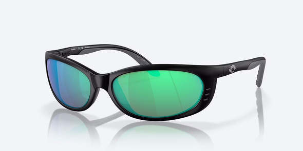 Costa Fathom Matte Black w/ Green Mirror